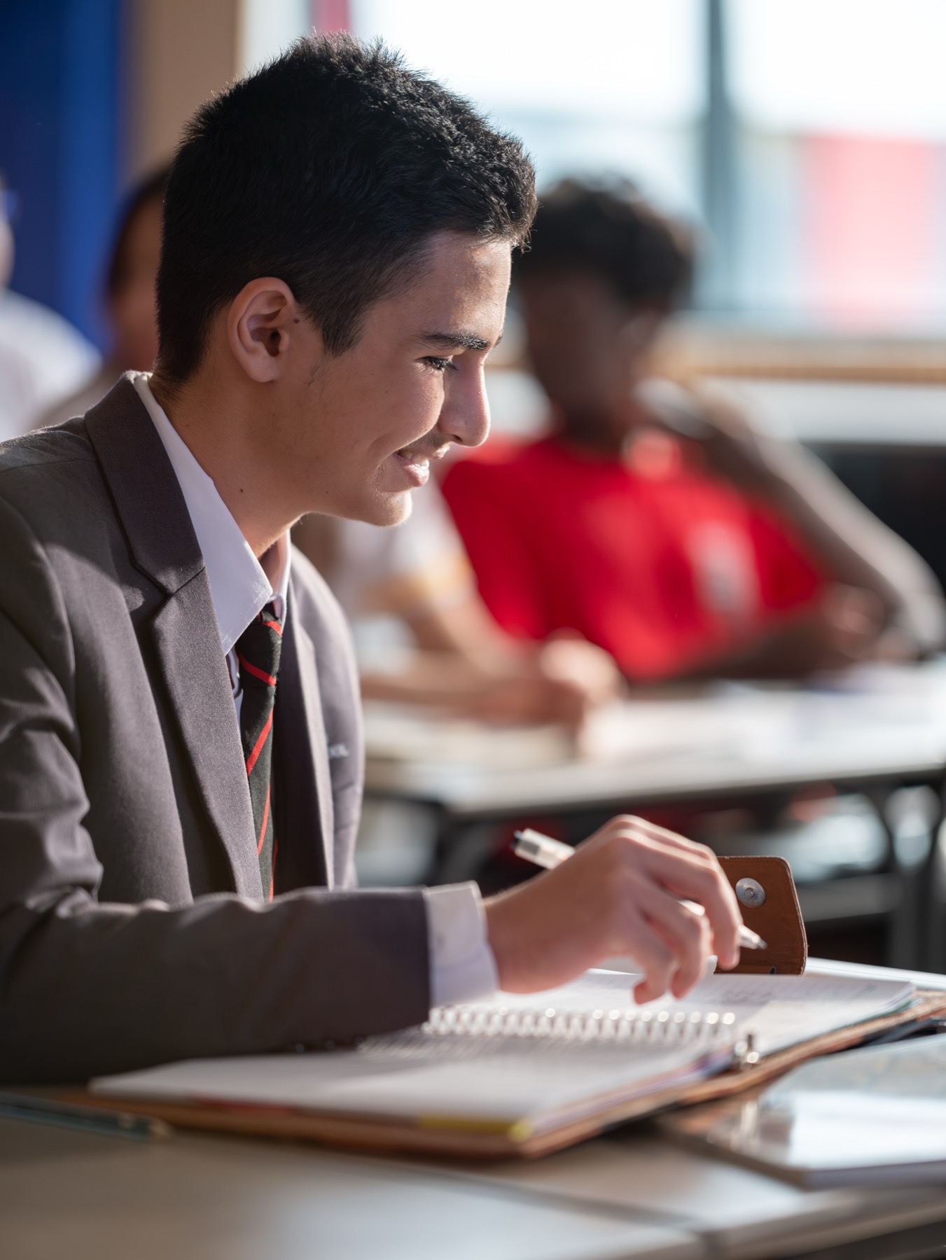 Student engaged in learning
