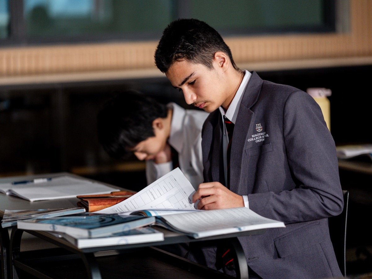 Students studying